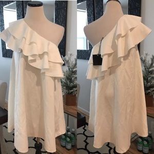 ASOS Short white bridal wedding one shoulder dress